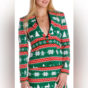 Opposuits Women’s Christmas Suit Skirt and Blazer Size 14